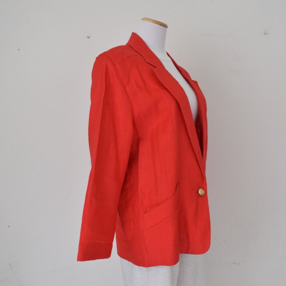 Vintage‎ 90s Ramie Rd Blazer by Chaus | size 8 - Picture 5 of 13